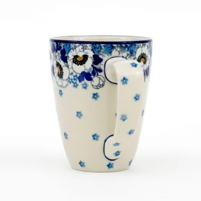 Kubek ceramiczny D05 0,3l <br> 2222X Biało-niebieskie anemony